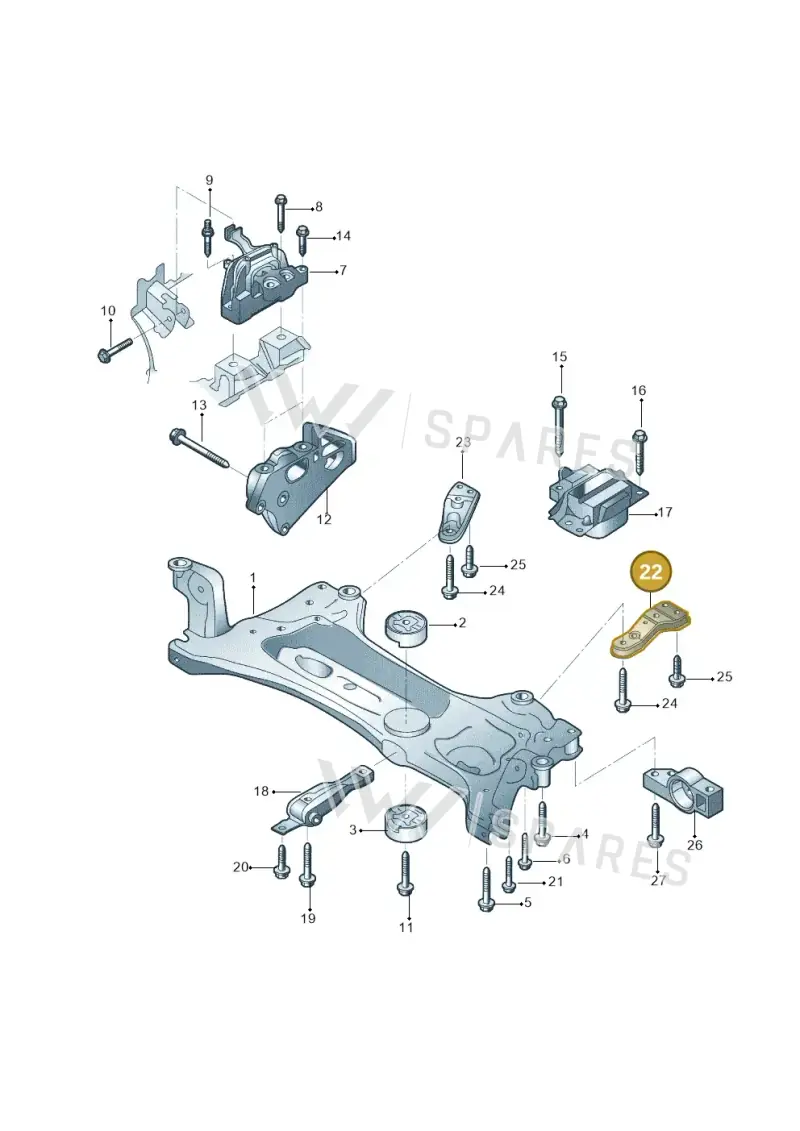 3QF199517B — Volkswagen Teramont (2016-2021) diagram 809199300, position 22