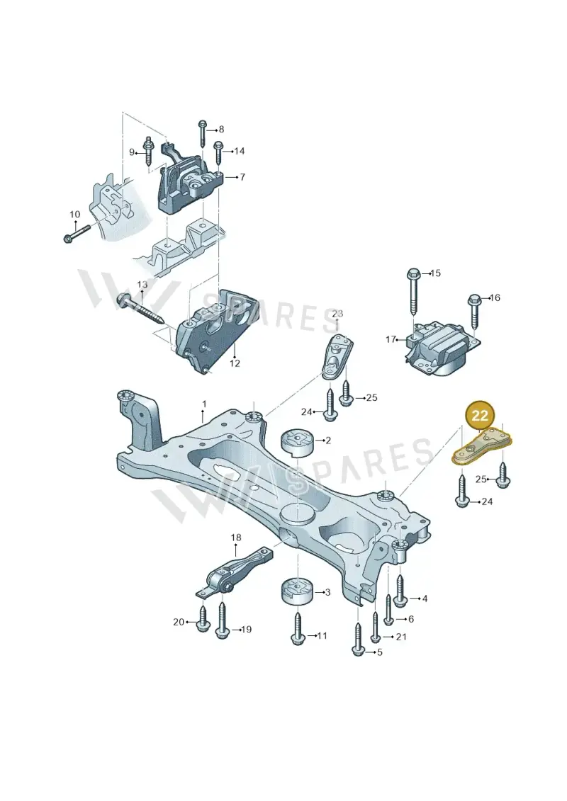 3QF199517B — Volkswagen Atlas Cross Sport (2023-) diagram 829199000, position 22