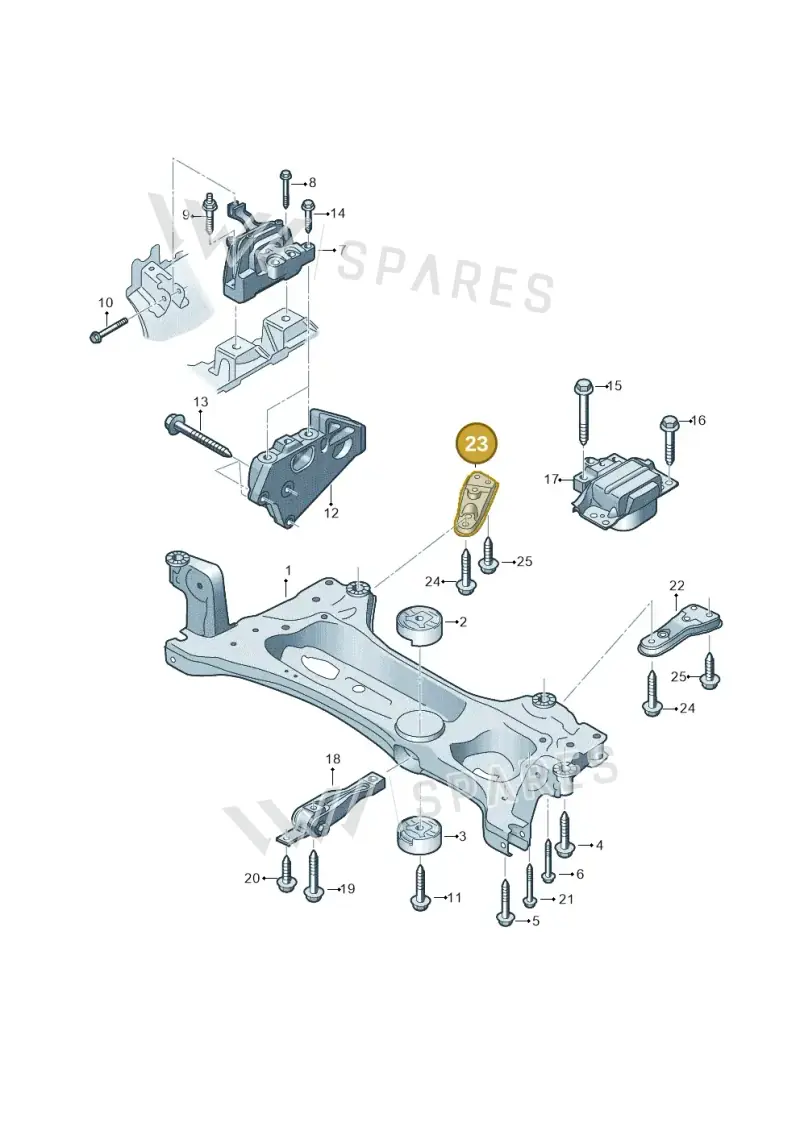3QF199518B — Volkswagen Atlas Cross Sport (2023-) diagram 829199000, position 23