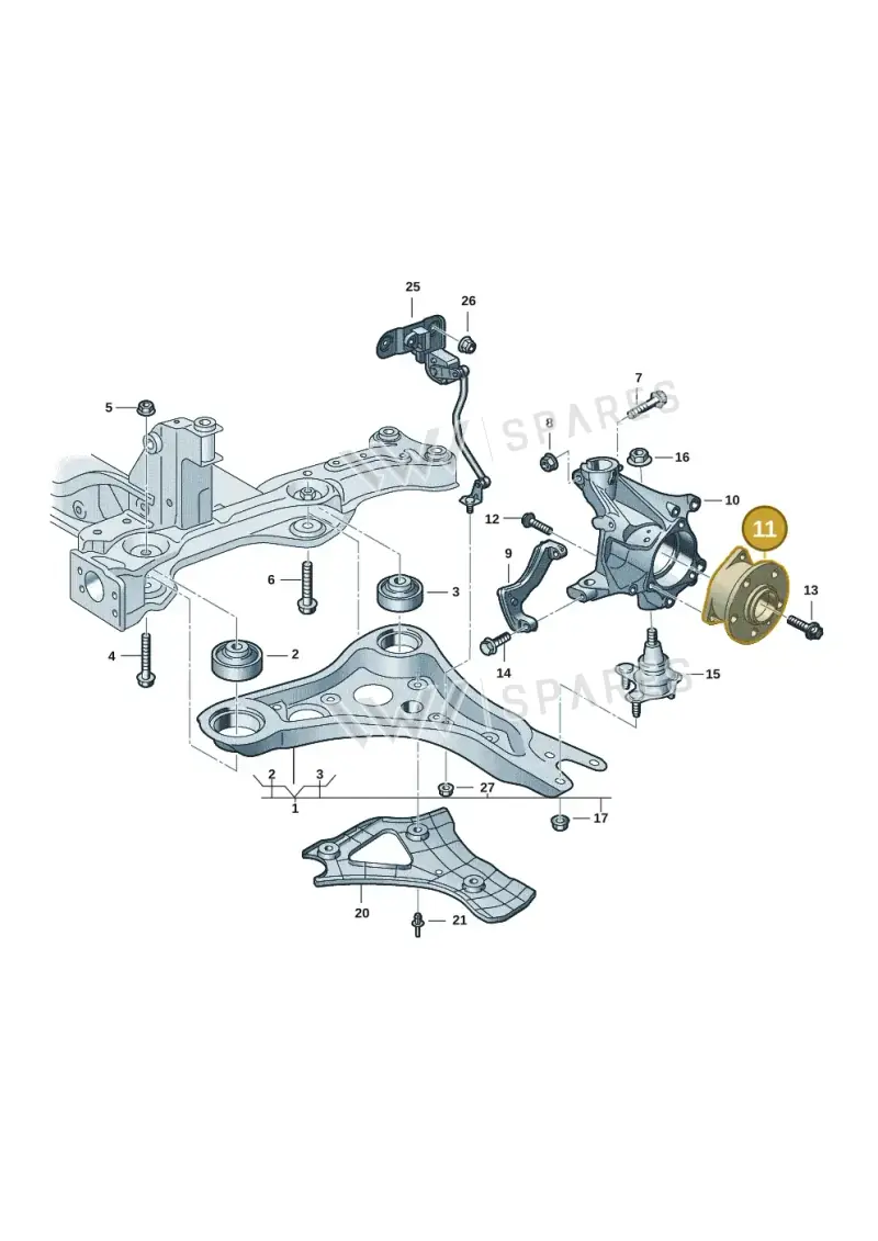3QF407621N — Volkswagen ID.4 Pro (2020-2023) diagram 11a407000, position 11