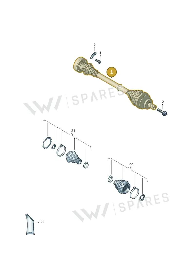 3QF501203B — Volkswagen Atlas Cross Sport (2023-) diagram 3cm501012, position 1