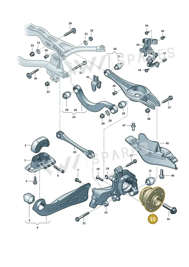 3QF501611G — Volkswagen Tiguan 2.0 (2023-) diagram 3j0505100, position 15