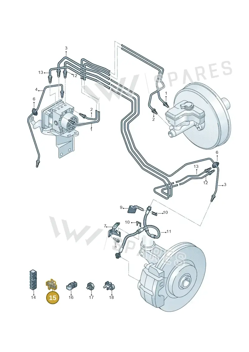 3QF611797A — Volkswagen Atlas Cross Sport (2023-) diagram 869611200, position 15