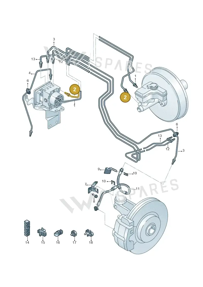 3QF614740A — Volkswagen Atlas Cross Sport (2019-2023) diagram 869611200, position 2