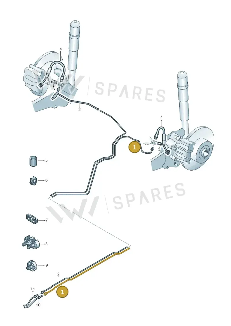 3QF614741C — Volkswagen Atlas Cross Sport (2023-) diagram 884611030, position 1