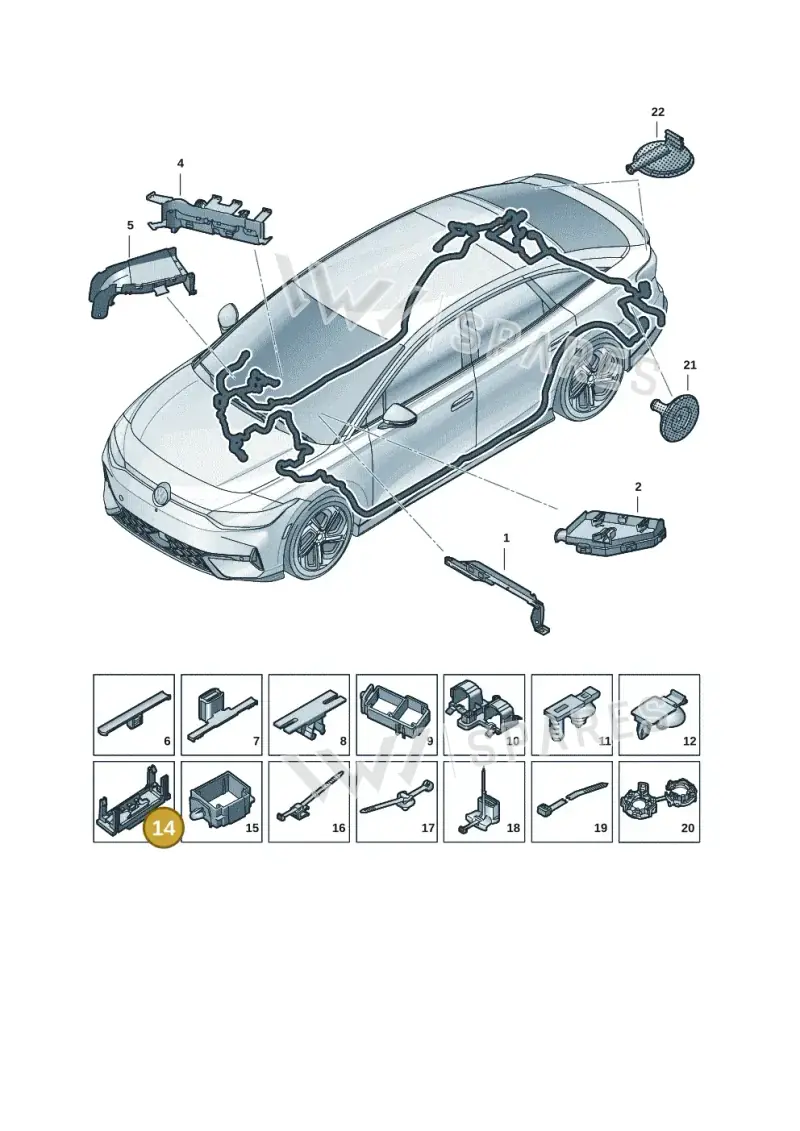 3QF937545 — Volkswagen ID.7 Limousine Pro (2023-) diagram 14b972001, position 14