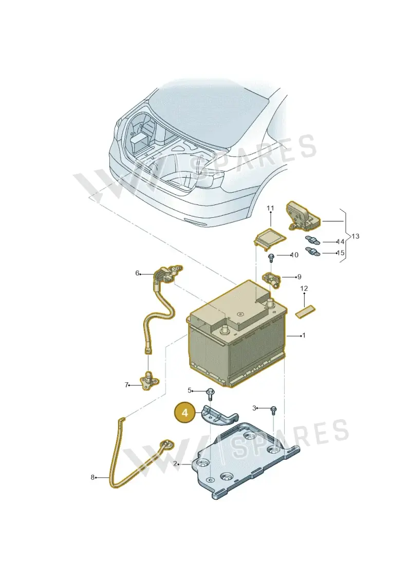 3T0803123 — Volkswagen Jetta (2014-2017) diagram 692915050, position 4
