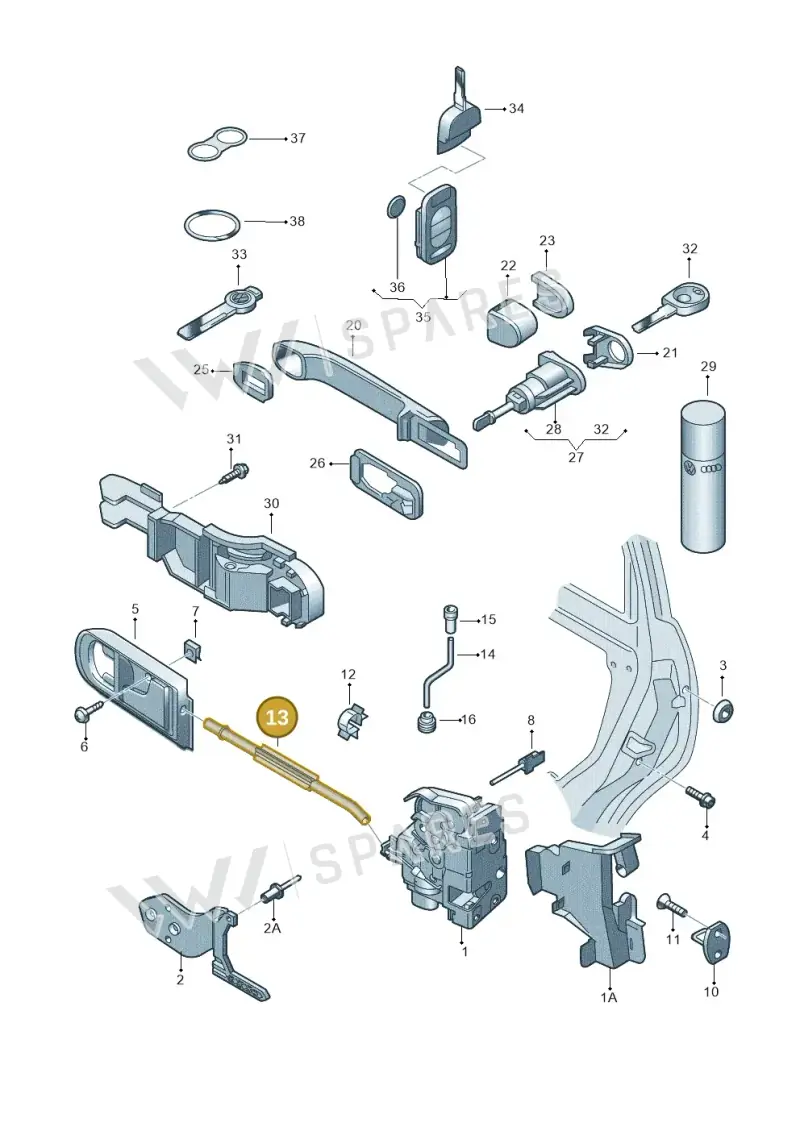3U0837085 — Volkswagen PASSAT/4MOTION/W8 (2002-2005) diagram 226837000, position 13