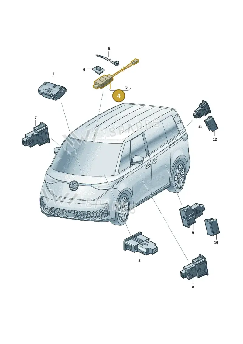 3V0035954 — Volkswagen ID.Buzz (2022-) diagram 15a035780, position 4