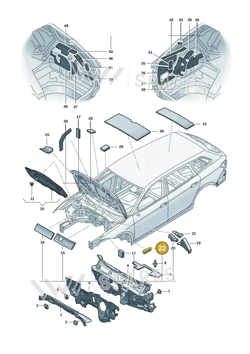 3V0863983 — Volkswagen Passat estate (2023-) diagram 3j0863200, position 22