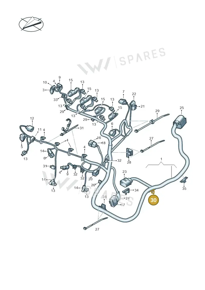 3W0971838 — Volkswagen Taigo (2021-2024) diagram 813971080, position 30