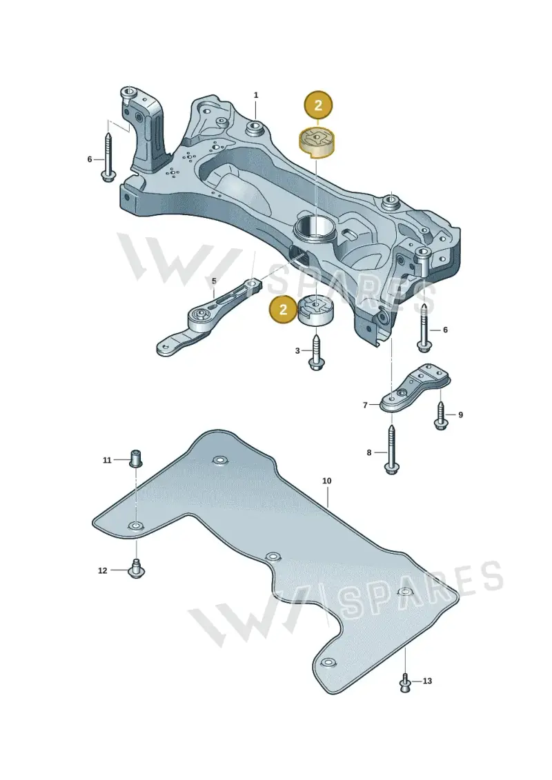 3WA199868 — Volkswagen Tiguan 2.0 (2023-) diagram 2ka401000, position 2