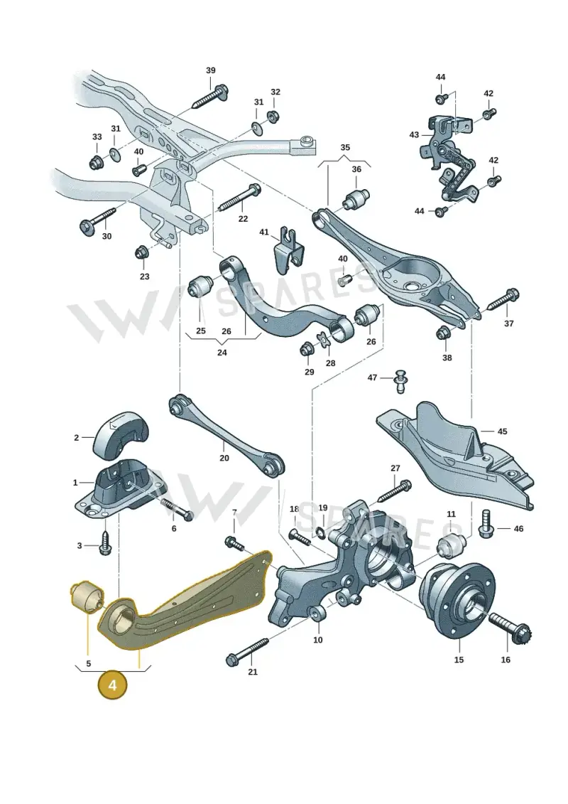 3WA505224B — Skoda Superb Combi (2023-2024) diagram 3j0505100, position 4