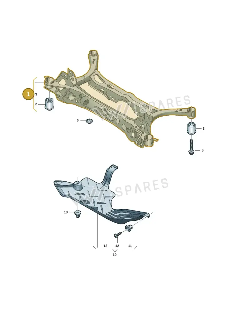 3WA505235AB — Volkswagen Tiguan 2.0 (2023-) diagram 57x505000, position 1