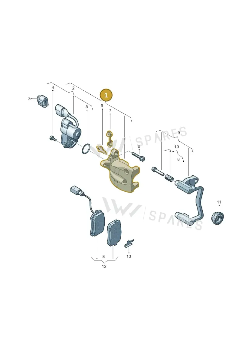 3WA615423 — Volkswagen Tiguan 2.0 (2023-) diagram 57x615605, position 1