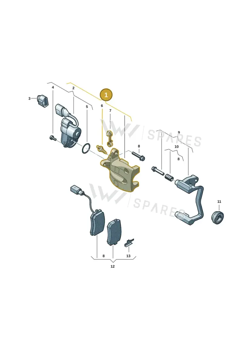 3WA615424 — Volkswagen Passat estate (2023-) diagram 57l615605, position 1