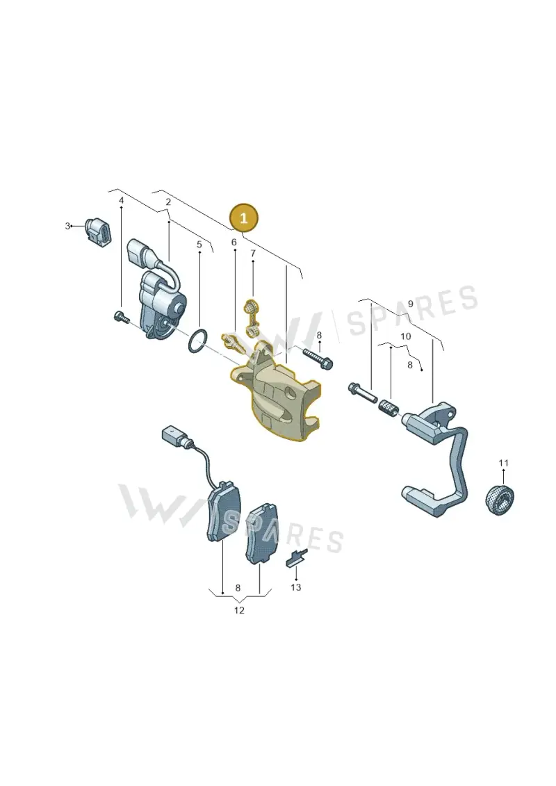 3WA615424 — Volkswagen Tiguan 2.0 (2023-) diagram 57x615605, position 1