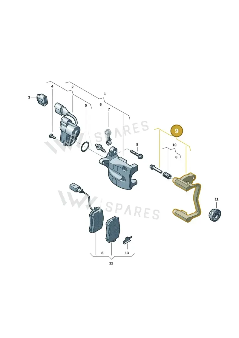 3WA615425 — Volkswagen Passat estate (2023-) diagram 57l615605, position 9