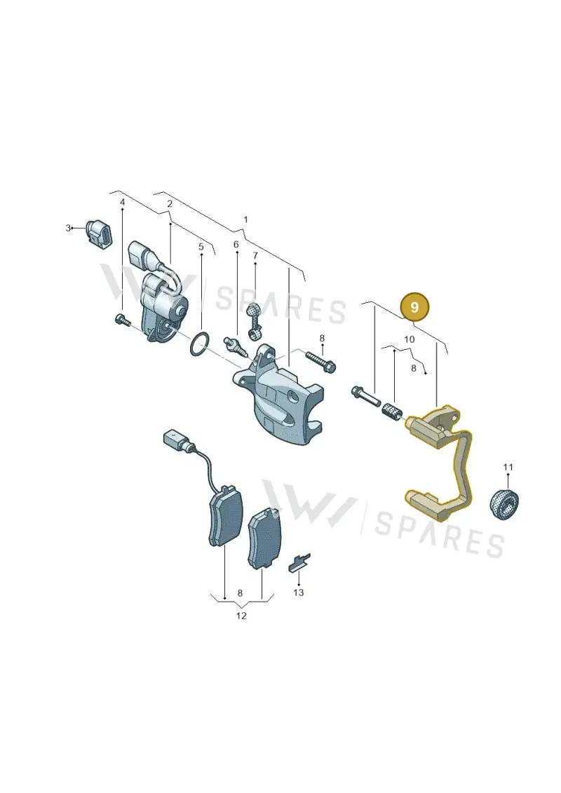 3WA615426 — Volkswagen Tiguan 2.0 (2023-) diagram 57x615605, position 9