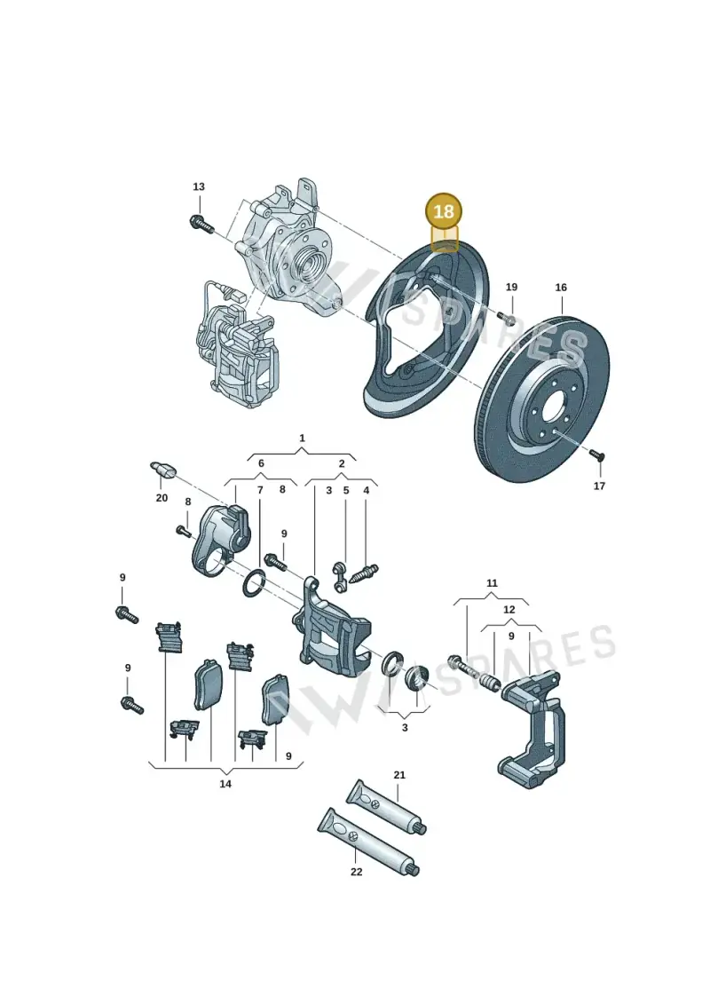 3WA615611 — Volkswagen Magotan 2.0 (2024-) diagram 3jd615050, position 18