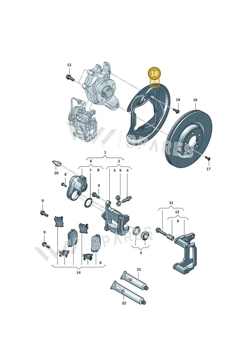 3WA615612 — Volkswagen Magotan 2.0 (2024-) diagram 3jd615050, position 18