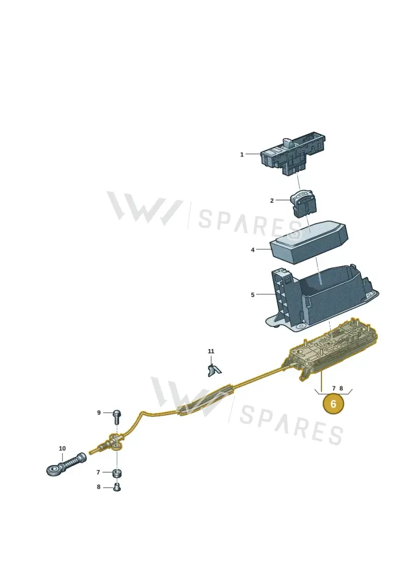 3WA713033B — Volkswagen Golf 2.0 BlueMotion (2019-2024) diagram 5h0713100, position 6