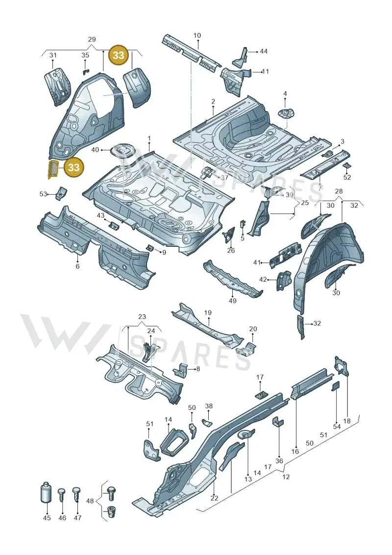 3WA802398 — Volkswagen Magotan 2.0 (2024-) diagram 793803200, position 33