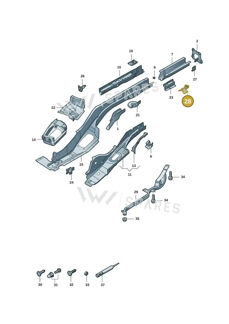 3WA803585 — Volkswagen Passat estate (2023-) diagram 3j0803404, position 28