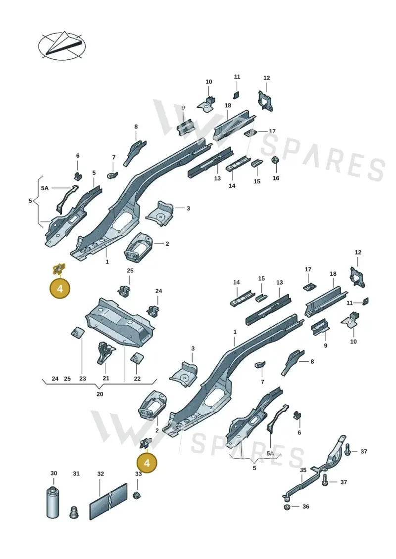 3WA813541 — Skoda Superb Combi (2023-2024) diagram 3p0803420, position 4
