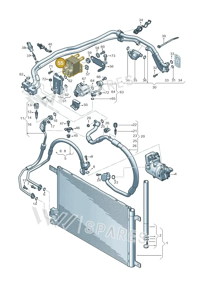 3WA820031 — Skoda Kodiaq (2024-2024) diagram 596260702, position 55