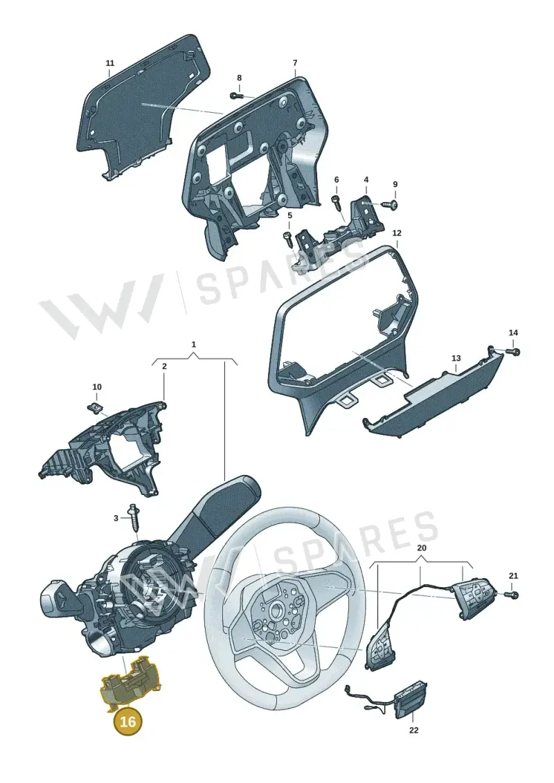 3WA905861 — Volkswagen ID.Buzz (2022-) diagram 15a953500, position 16