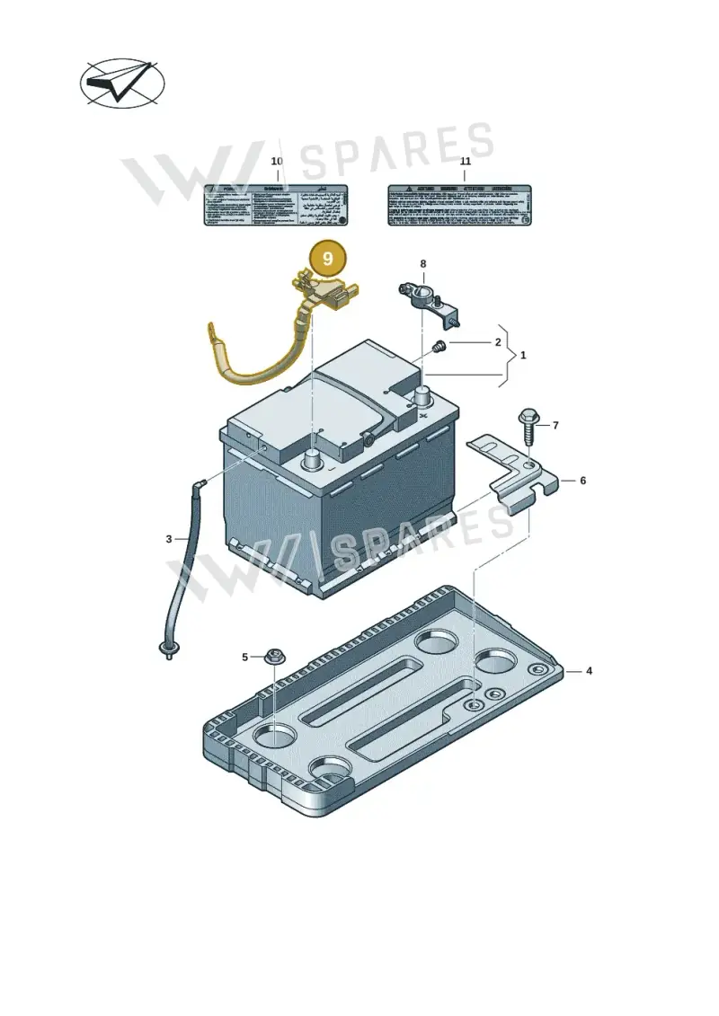 3WA915181A — Volkswagen Passat estate (2023-) diagram 3j0915020, position 9