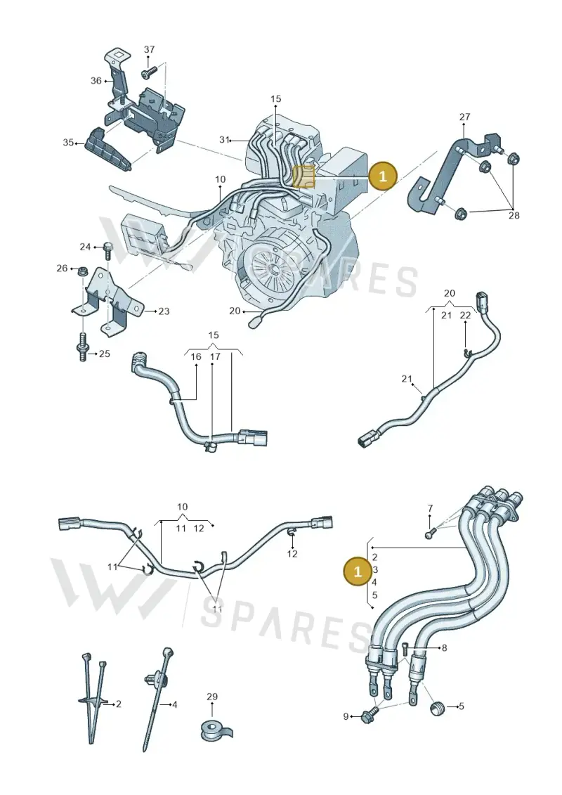 3WA971013 — Audi A3 Sportback (2019-2025) diagram 596970160, position 1