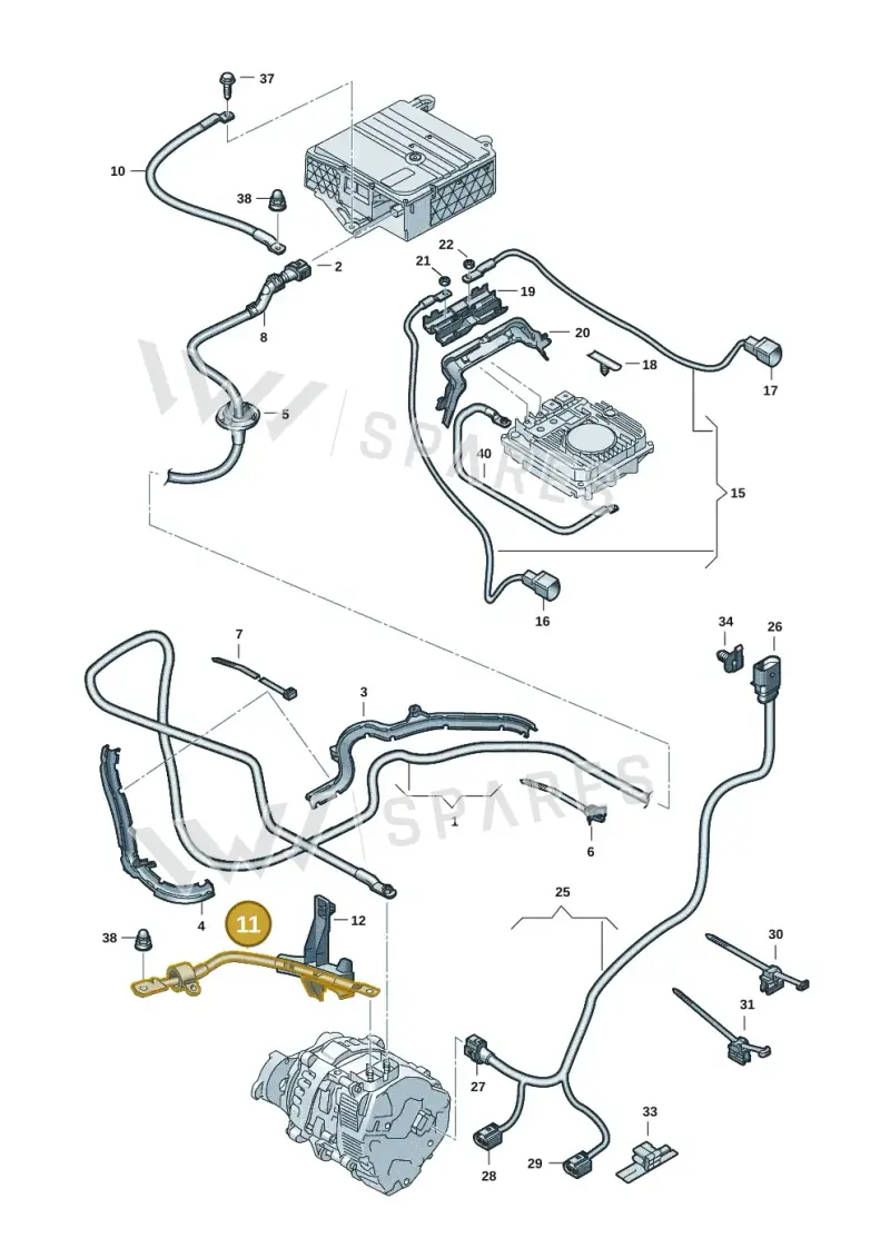 3WA971244 — Volkswagen Passat Estate (2023-2025) diagram 3j0971150, position 11