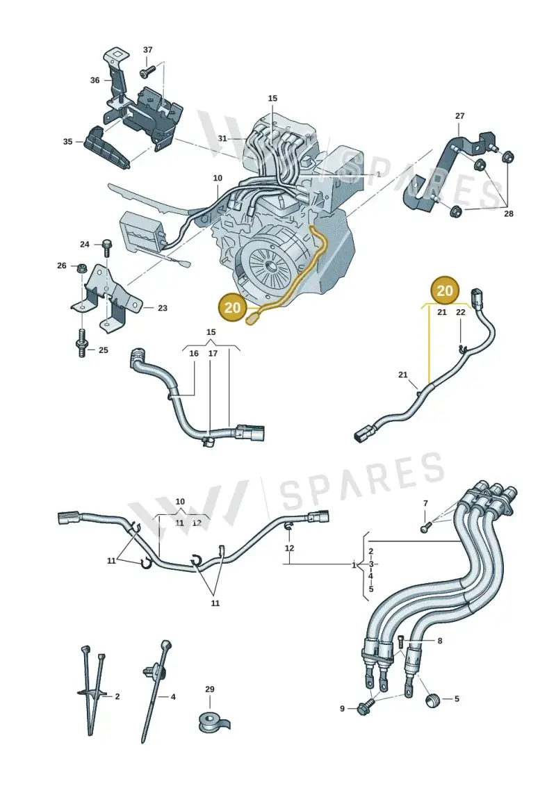 3WA971449 — Skoda Superb Combi (2023-2024) diagram 57x970110, position 20