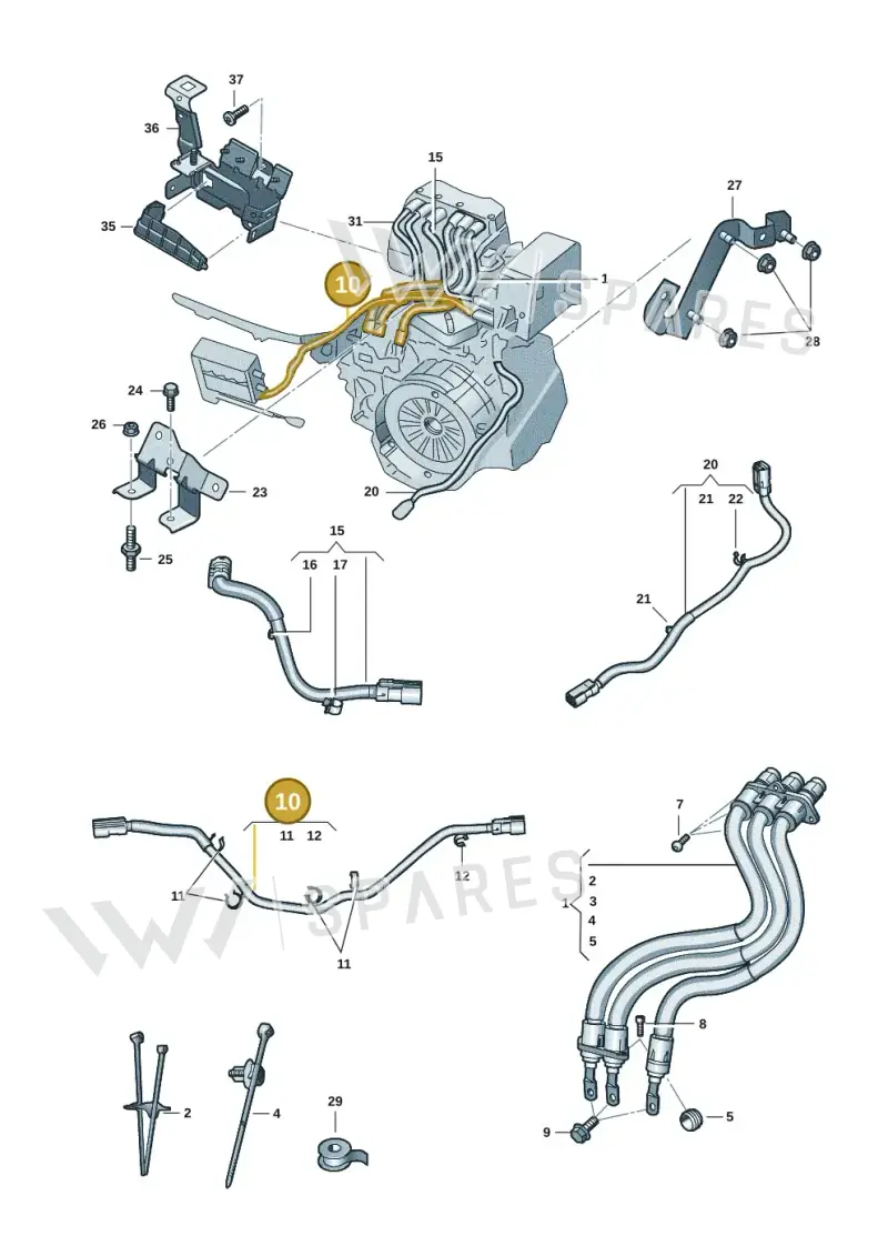 3WA971475 — SEAT 578 platform diagram 57x970110, position 10