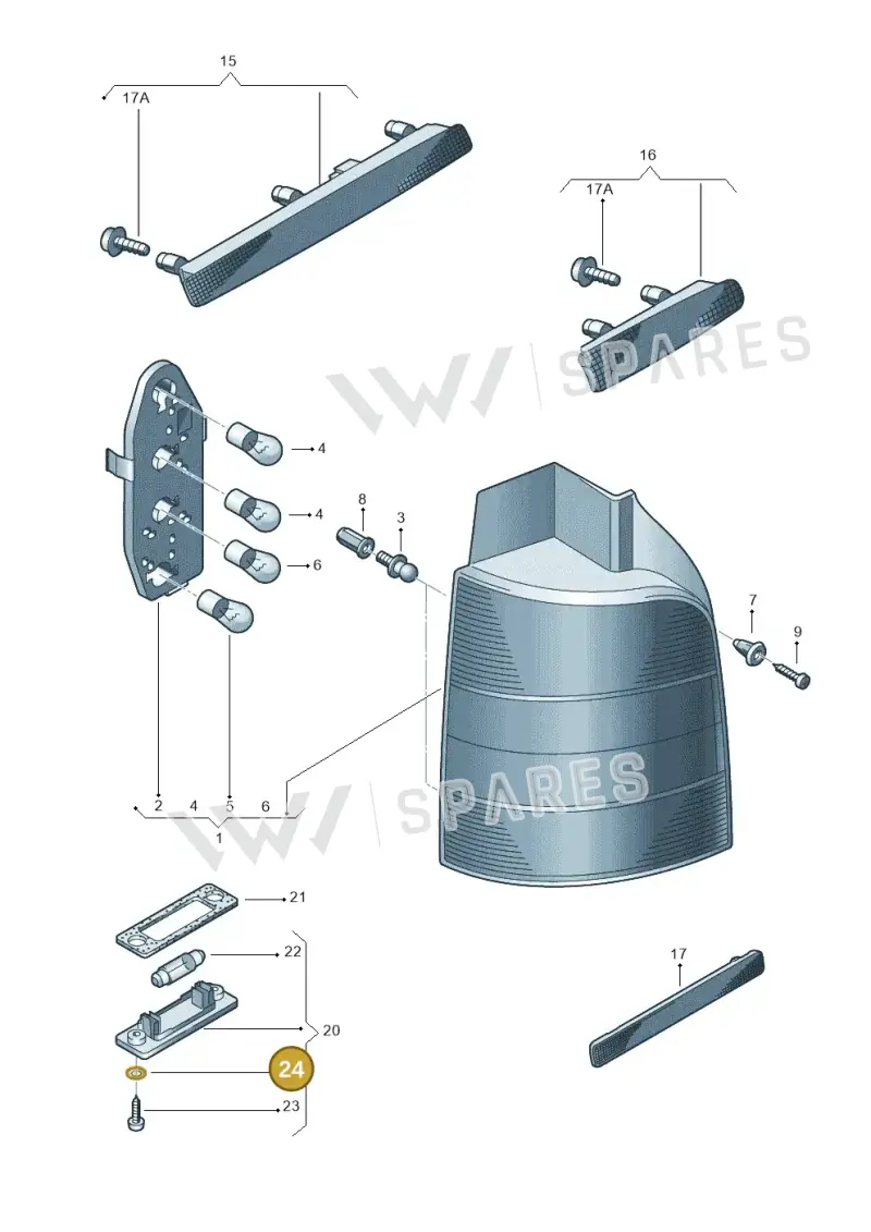411945279 — Volkswagen Transp. caravelle (2008-2009) diagram 410945000, position 24