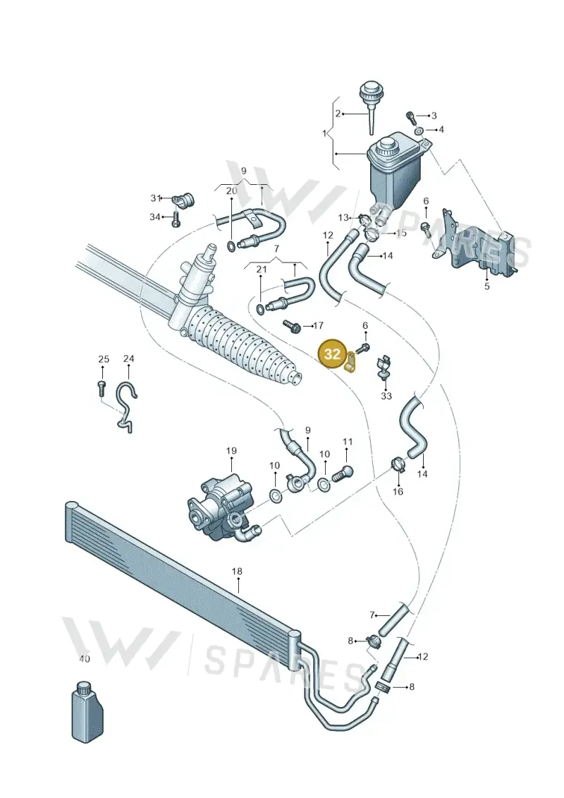 431616823B — Volkswagen Touareg (2003-2005) diagram 274422500, position 32