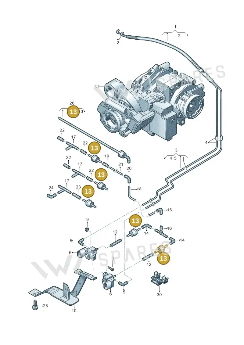 433862117 — Volkswagen Caravelle (2015-2019) diagram 861525200, position 13