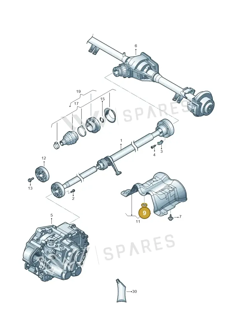 441863987B — Volkswagen Caddy kombi (2015-2020) diagram 652521100, position 9