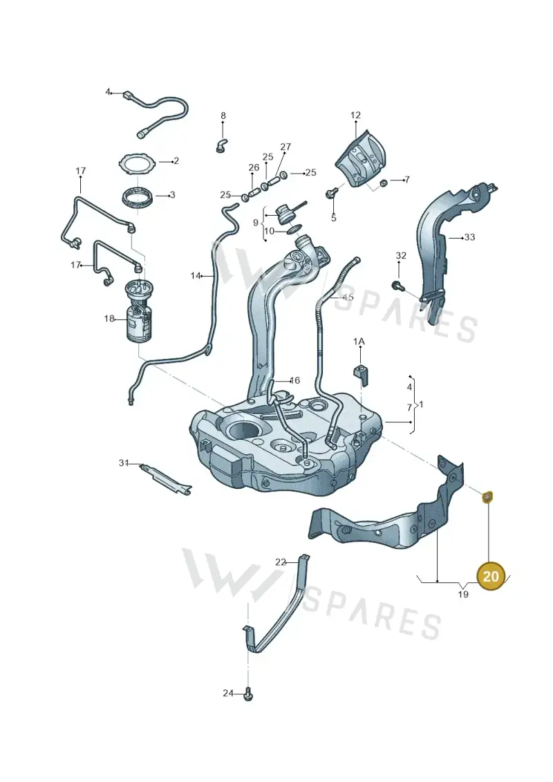 441863987B — Volkswagen Beetle (2016-2019) diagram 801201005, position 20