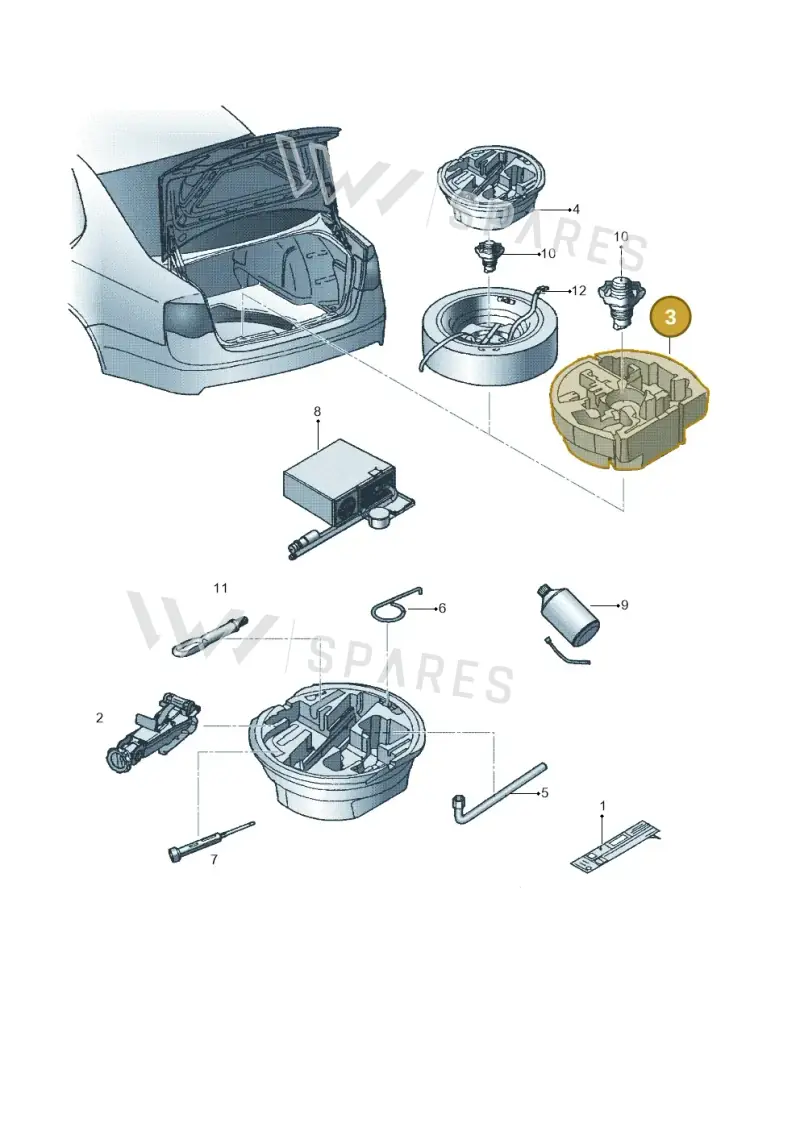 443012027 — Volkswagen Jetta (2008-2011) diagram 462012000, position 3
