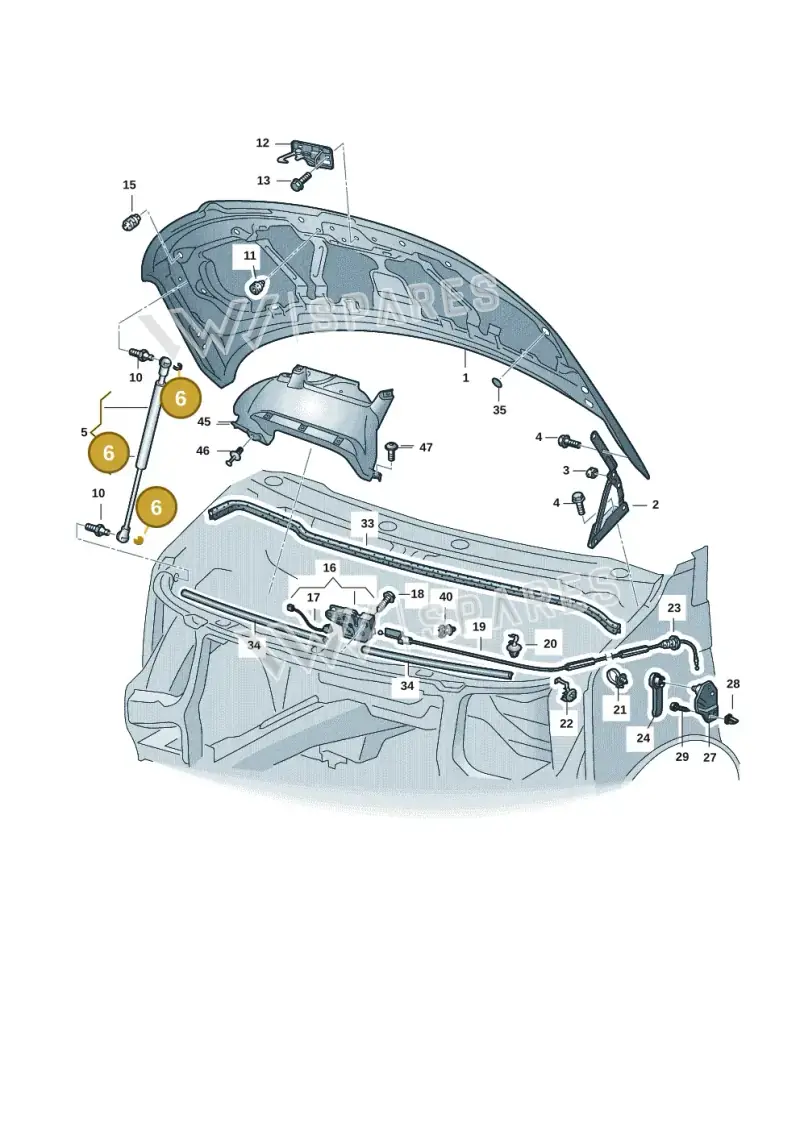 443823397 — Volkswagen Transport. multivan (2019-2024) diagram 7em823000, position 6