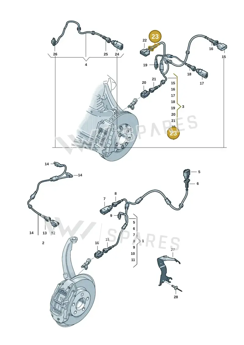 443906102E — Audi RS e-tron GT (2020-2025) diagram 4j1927100, position 23