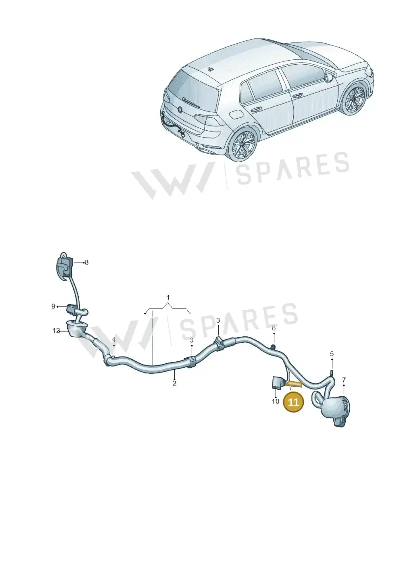 443906102G — Volkswagen Golf 2.0 BlueMotion (2019-2024) diagram 5h0972087, position 11