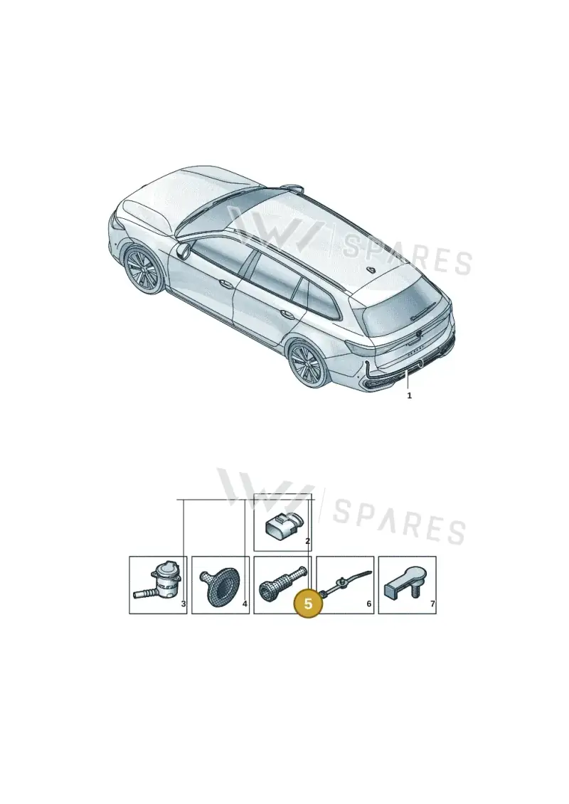 443906102G — Volkswagen Passat estate (2023-) diagram 3j0972950, position 5