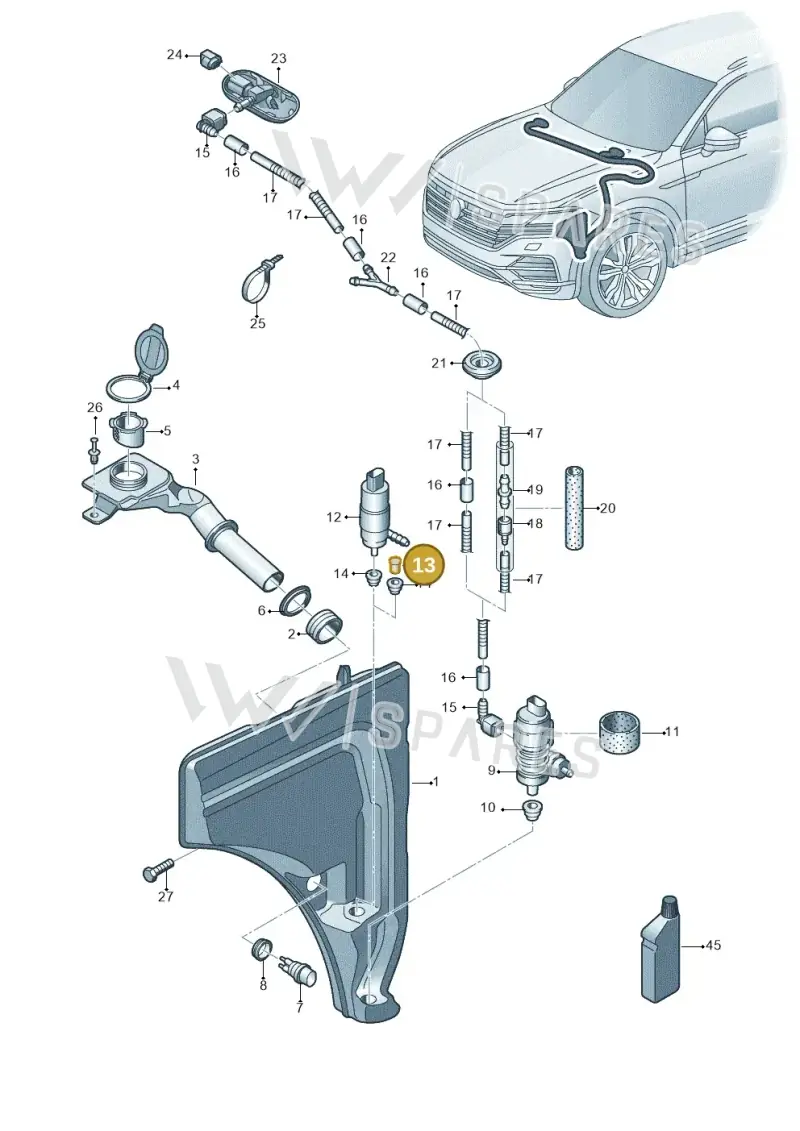 444955647 — Volkswagen Touareg (2017-2023) diagram 439955010, position 13