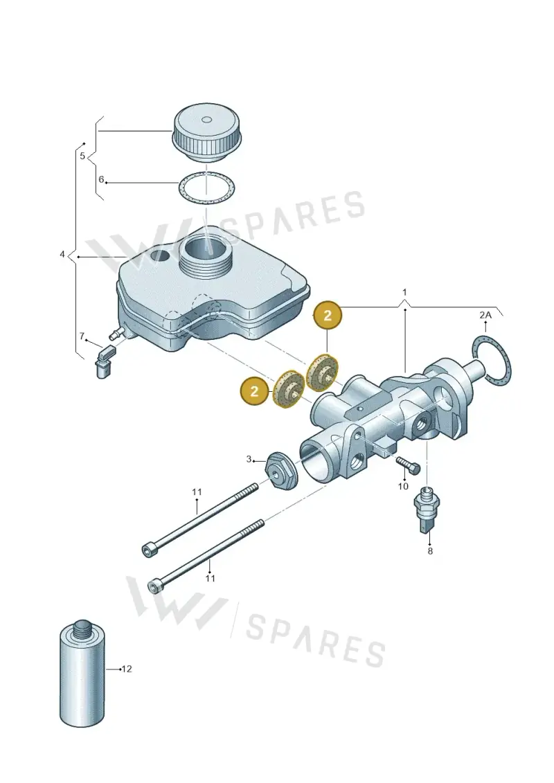 4A0611817A — Volkswagen Phaeton 4motion (2010-2016) diagram 258611100, position 2