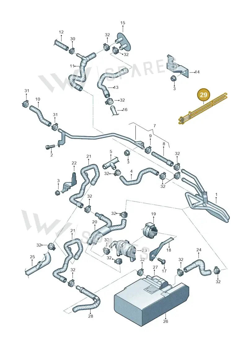 4A0820199 — Volkswagen Amarok twin cab (2022-) diagram 894121000, position 29