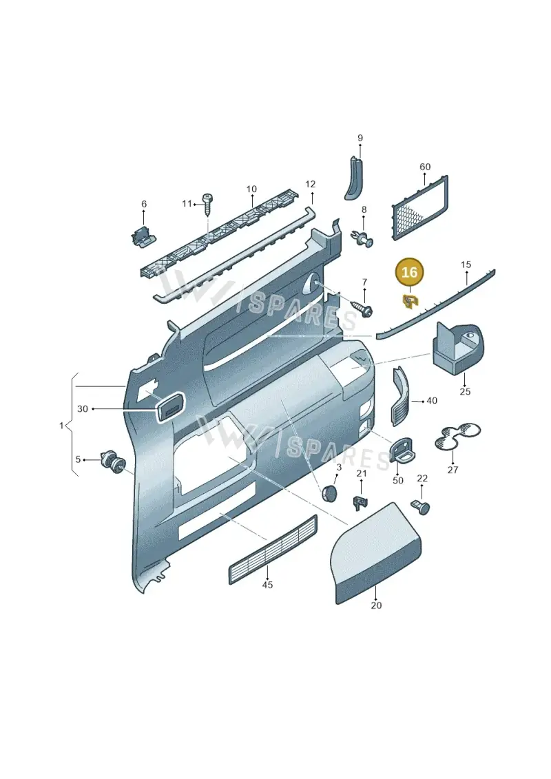 4A0853107 — Volkswagen Caravelle (2019-2024) diagram 410867350, position 16